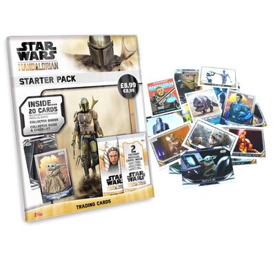 Star Wars The Mandalorian Trading Cards 2021 Karten - 1 Starter + 50 Verschiedene