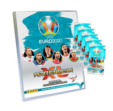 Panini - Adrenalyn XL UEFA Euro 2020 Trading Cards - 1 Album + 5 Booster