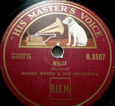 MAREK WEBER "Waltz / Tiny Tot" HMV 1936 78rpm 10"