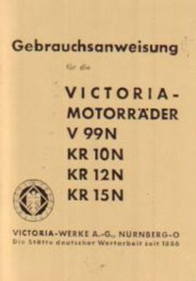 Bedienungsanleitung Victoria Motorräder