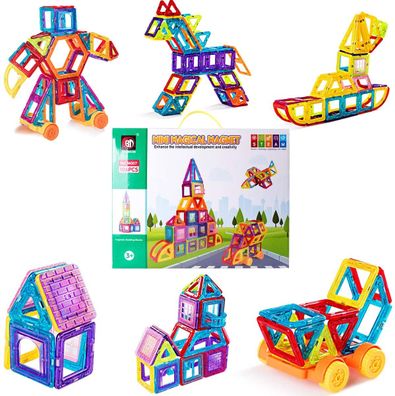 106 Teile magnetische Bausteine, Magnetspielzeug für Kinder ab 3 Jahren, Building