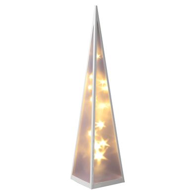 LED Pyramide 60 cm warmweiß - 20 LED - rotierende Sterne Licht Kegel Leuchtkegel