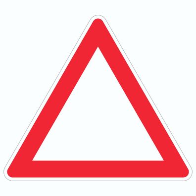 Aufkleber Dreick Vorfahrt gewähren Symbol