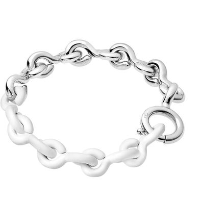 Calvin Klein Jeans Armband Bracelet Silver White KJJGWB21010L