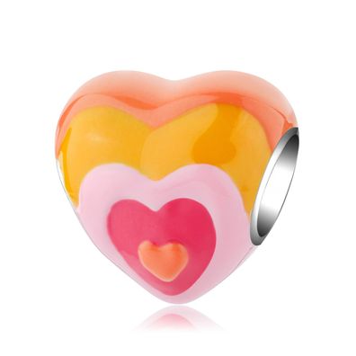 Charms Anhänger für Pandora Armbänder 925 Sterling Silber Regenbogen Herz Geschenke.
