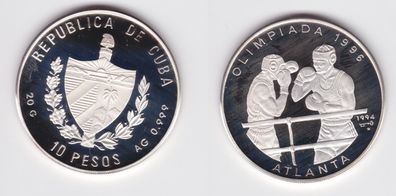 10 Pesos Silber Münze Kuba Olympiade Atlanta 1994 (155340)