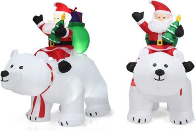 10% off Gutschein 1024 200cm Aufblasbarer Weihnachtsmann Eisbär mit LED
