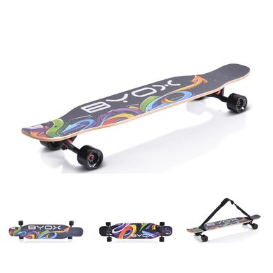 Byox Skateboard Longboard 42" Dancing Style PU Rollen ABEC-9 bis 100 kg Gurt