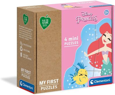 Clementoni Puzzle - 4 Mini-Puzzle - Disney Princess (3, 6, 9, 12 Teile) Kinder