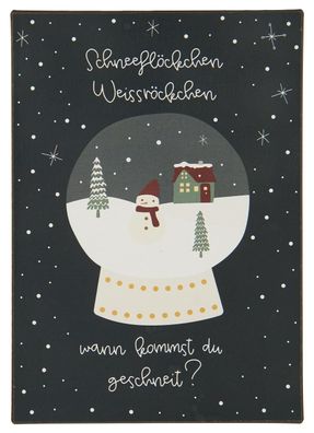 IB Laursen Weihnachten Metall Schild "Schneeflöckchen" x mas Spruch Advent