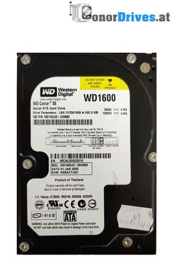 Western Digital WD1600JD-00HBB0 - 160 GB - SATA - PCB 2060-001267-001 Rev A* / *
