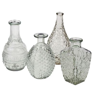 Band H 16 cm Tischvase Glasvase Dekoflaschen Glas Details about   12 x Glasflaschen Vasen inkl 
