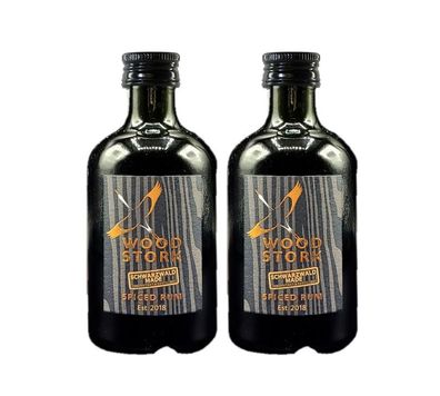 Wood Stork 2er Set Spiced Rum 2x 0,1L (40% Vol) Schwarzwald Rum Miniatur - [Ent