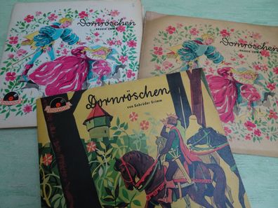7" Tonbuch Bilderbuch Polydor 55010KN Gebrüder Grimm Dornröschen Eduard Marks