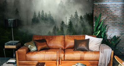 Muralo VINYL Fototapete XXL TAPETE Wald im Nebel 125