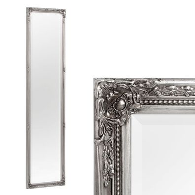 Spiegel GRACY barock Antik-Silber 170x40cm Wandspiegel Flurspiegel Badspiegel