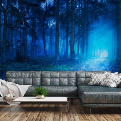 Muralo VINYL Fototapete XXL TAPETE Natur Wald Bäume Mondlicht 1425
