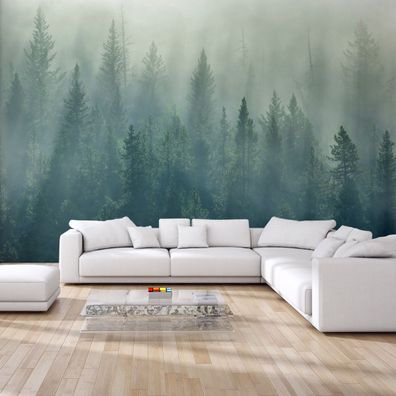 Muralo VINYL Fototapete XXL TAPETE 3D Effekt Wald Bäume Nebel 1930