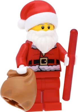 LEGO Minifigur Santa Claus (Rücken bedruckt) / Nikolaus / Weihnachtsmann mit Zubehör