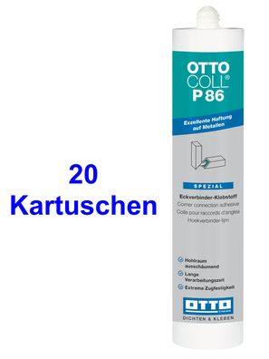 Ottocoll® P86 20 x 310 ml Eckverbinder-Klebstoff Für innen & außen Füllt Hohlräume