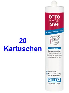 Ottoseal® S94 20 x 310 ml neutrale Brandschutz-Silikon B1 im Innen- & Außenbereich