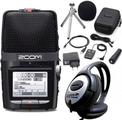 Zoom H2n Recorder + APH2n Zubehörset + Kopfhörer