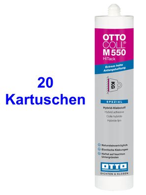 Ottocoll® M550 HiTack 20 x 310 ml Montage-Kleber Für innen und außen Silikonfrei