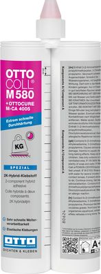 Ottocoll® M580 2x190 ml Der schnelle 2K-Hybrid-Montageklebstoff Montage-Kleber