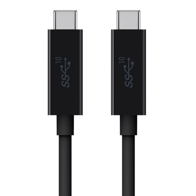 Belkin USB 3.1 SuperSpeed+ Kabel, USB-C auf USB-C, bis zu 10 GBit-s, 3A, 1m, schwar