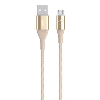 Belkin DuraTek Micro-USB/ USB Kabel, 1.2m, gold
