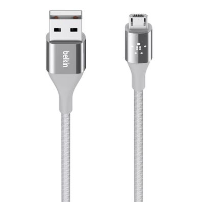 Belkin DuraTek Micro-USB/ USB Kabel, 1.2m, silber