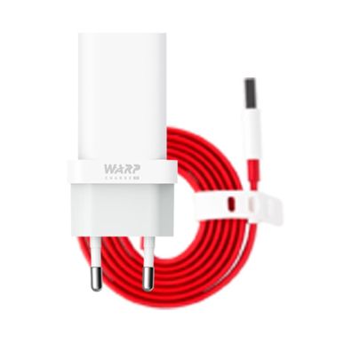 OnePlus Warp Charger Schnell Ladegerät 30W plus USB-C 6A - Weiss