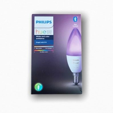 Philips Hue White and Color Ambiance LED-Bulb E14 6.5W, 1er-Pack !Bluetooth!