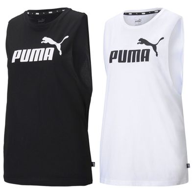 PUMA Damen ESS Cut Off Logo Tank Tee / T-Shirt Sportshirt Fitnessshirt