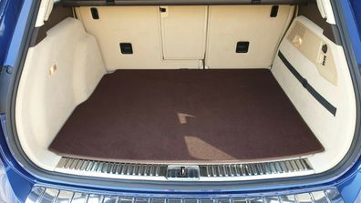 Kofferraumteppich für Mercedes E-Klasse S213 Velours Deluxe dunkelbraun / brasil