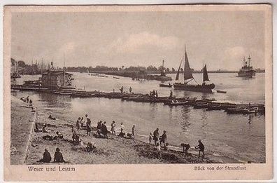 67745 Ak Weser und Lesum Blick von der Strandlust Vegesack um 1930