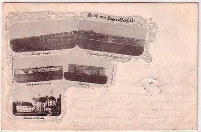 67345 Mehrbild Ak Gruß aus dem Lager Lechfeld Kaserne usw. 1899