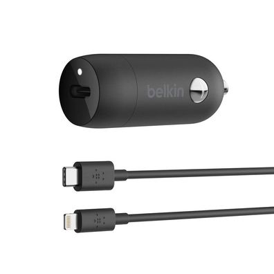 Belkin 18W Car Charger & USB-C auf Lightning 1,2m Kabel KFZ Schnellladegerät