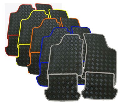Gummi-Fußmatten für VW Polo 5 Typ 6R + 6C in schwarz Rand verschiedene Farben
