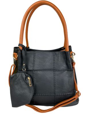 große Damen Shopper Handtasche + kleine Tasche Schultertasche hobo bag W9211