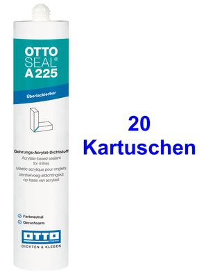 Ottoseal® A225 20 x 310ml transluzent Gehrungs-Acrylat-Dichtstoff Überlackierbar