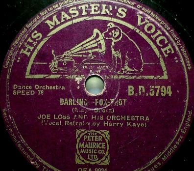 BATEY / KAYE & JOE LOSS "Yeah Man / Darling" HMV 1943 78rpm 10"