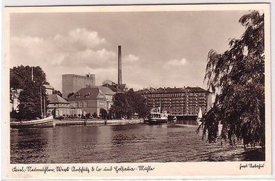 67734 Ak Kiel Neumühle Werk Anschütz & Co und Holsatiamühle um 1930