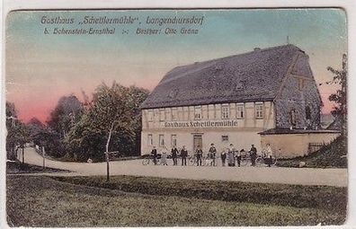 65862 Ak Langenchursdorf Gasthaus "Schettlermühle" um 1910