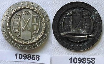 seltenes Blech Abzeichen 1000 Jahrfeier Oberteutschenthal 1929 (109858)