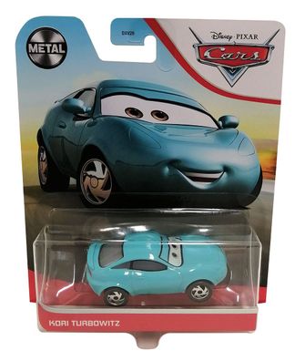 Mattel GRR59 Disney Pixar Cars - Kori Turbowitz Rennwagen türkis 1:55 für Kinder