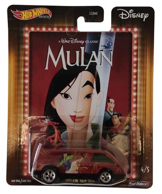Mattel GJR21 Hot Wheels Premium Disney Mulan Dream Van XGW Spielzeugauto mit Mul