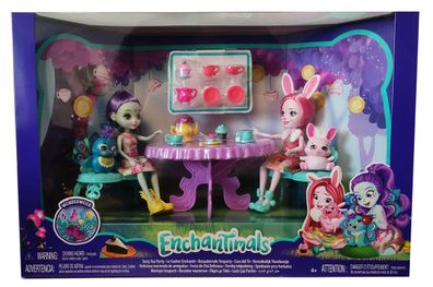 Mattel Enchantimals GLD41 - Spielset Teeparty mit Bree Bunny & Patter Peacock Pu