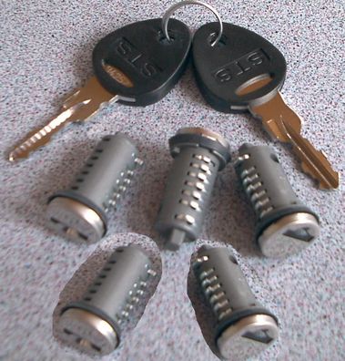 Zylinder 5x und 2 Schlüssel STS Zadi System Schließzylinder 102750b NEU
