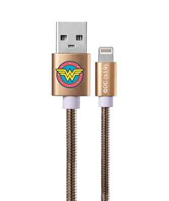 USB Ladekabel METAL Wonder Woman IP DC Golden Helden